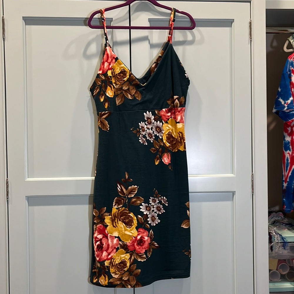 Cleo Floral Mini Dress Green Size Small